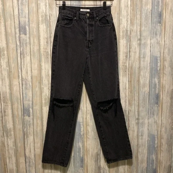 Womens NWOT PacSun Eco Black Distressed Dad Jeans | Size 26 - Picture 3 of 11